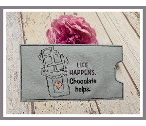 Stickdatei - Schokolade mit Spruch